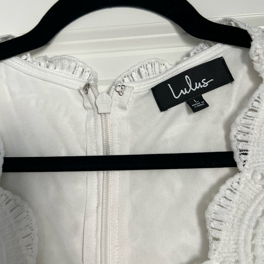 Lulu's White Lace Mini Dress - Picture 5 of 6